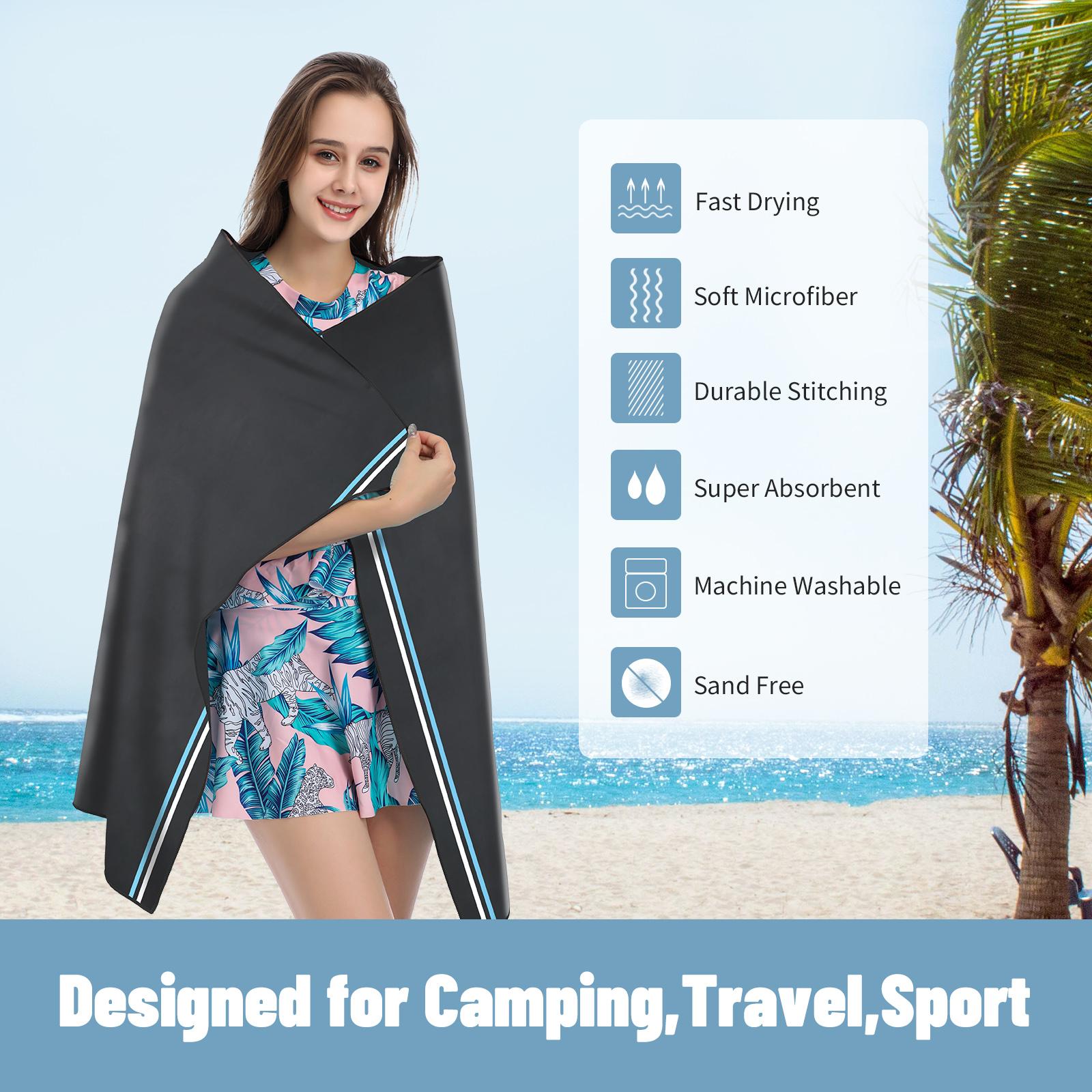AQUA Microfiber Quick Dry and  - Travel Towel Quick Dry reseña y precio