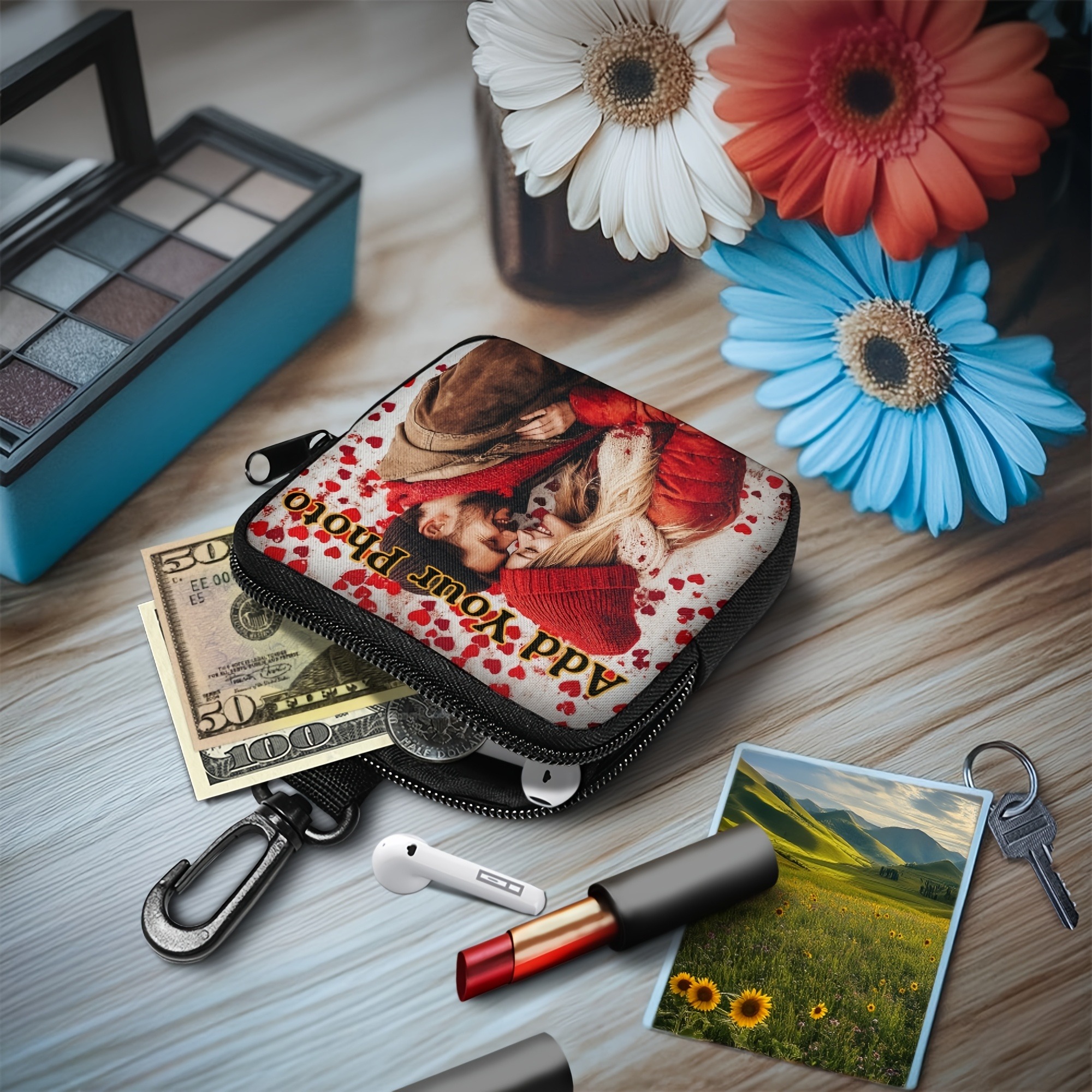 Custom Photo Coin Bag Mini Ear - Travel Accessories Pouch For Women reseña y precio