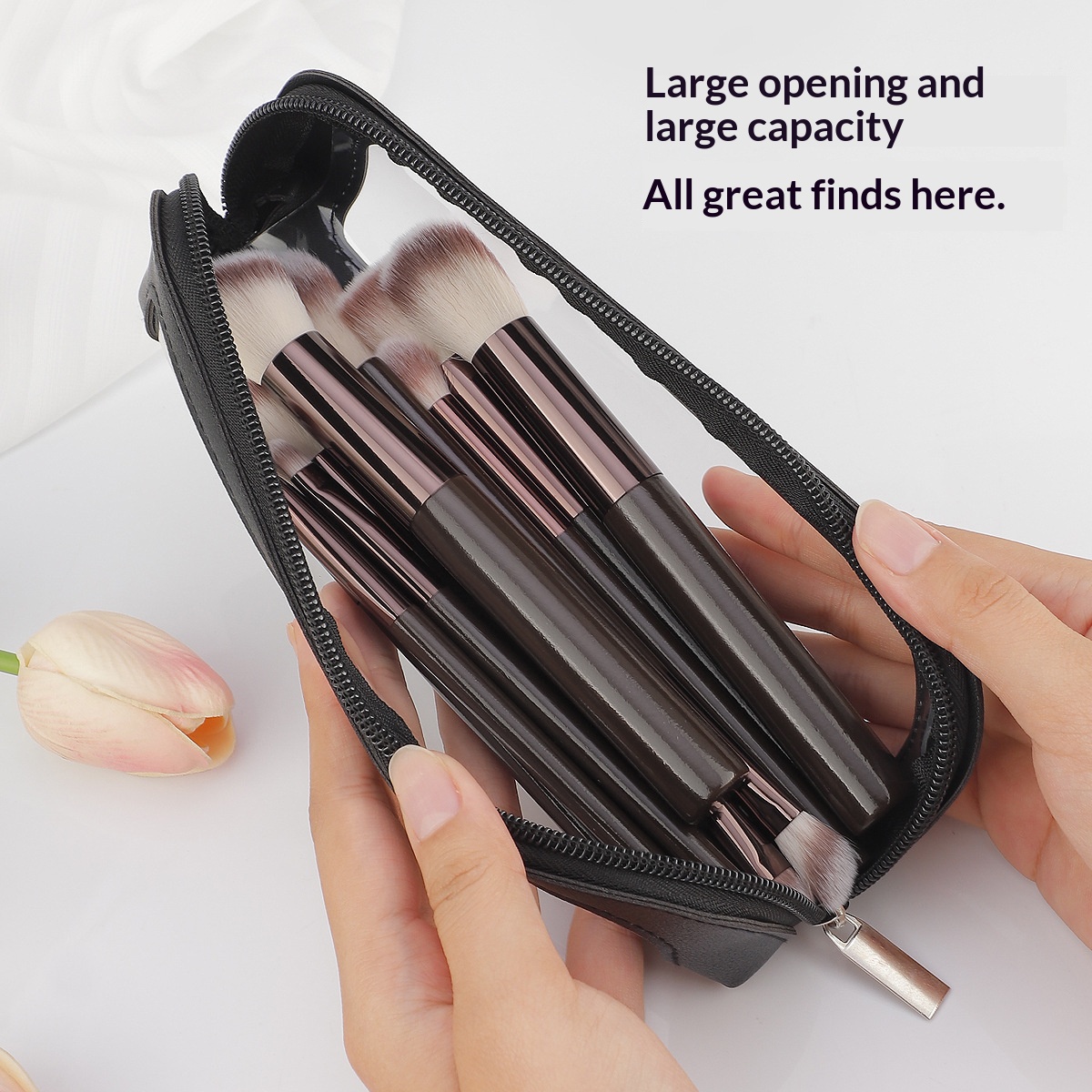 Small Clear PU Leather Travel  - Travel Accessories Bag reseña y precio