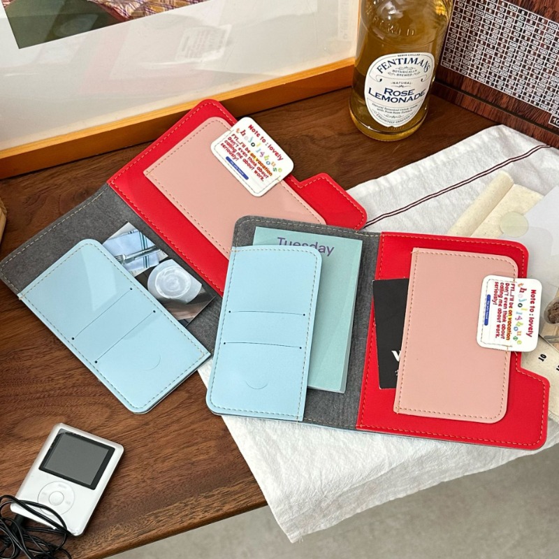 Ins Color Block Passport Holde - Travel Accessories Pouch For Women reseña y precio