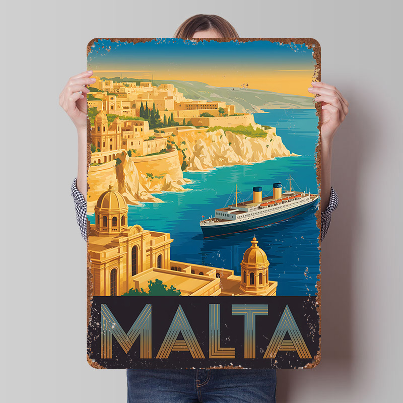 Malta Travel Metal Poster Cust - Travel Accessories Malta reseña y precio