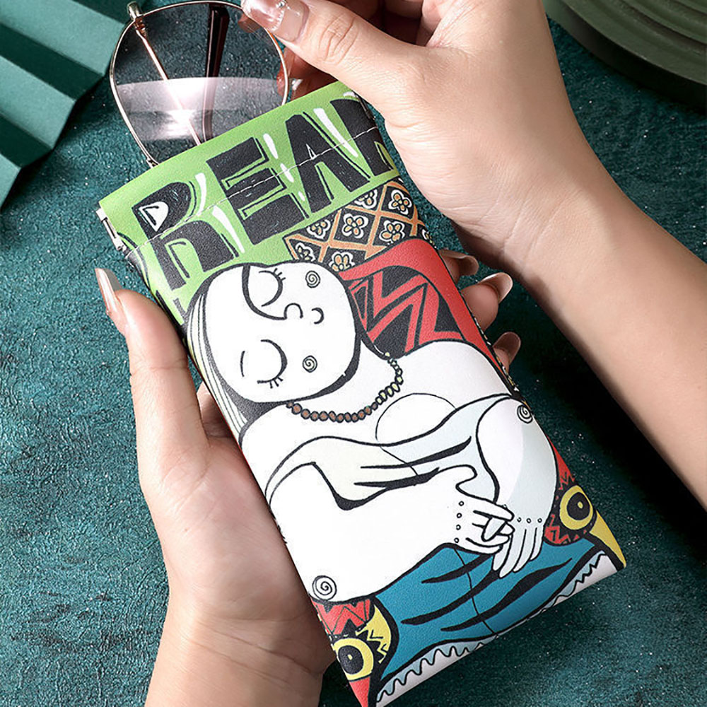 Cartoon Sunglasses Case PU Lea - Travel Accessories Pouch For Women reseña y precio