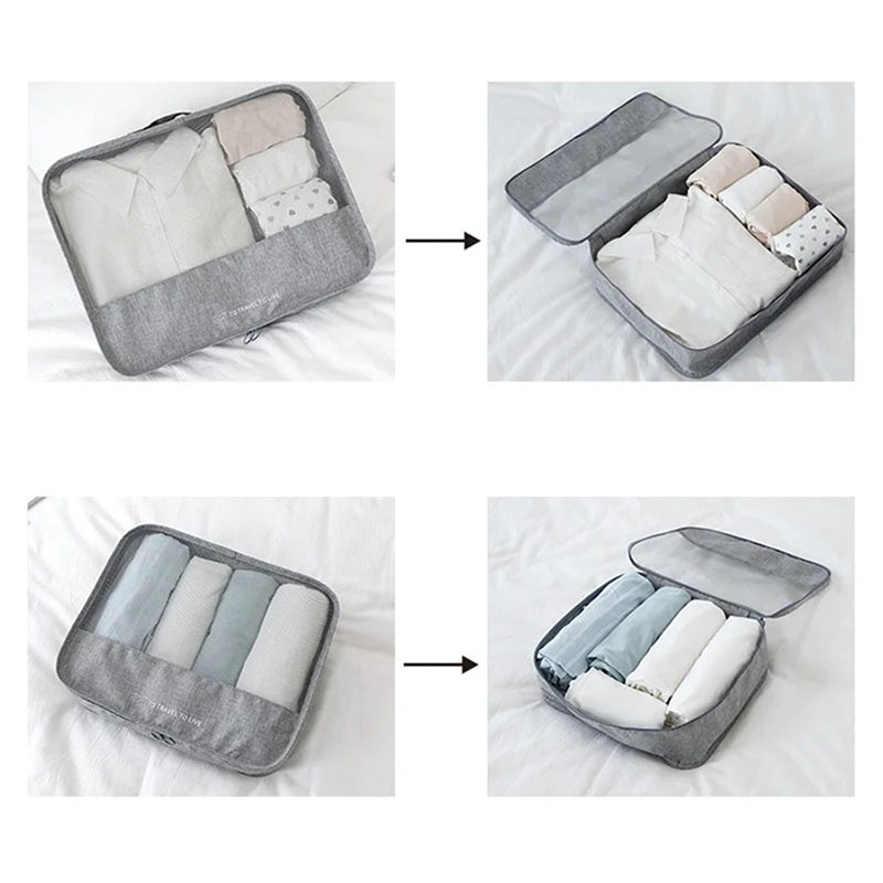 7 Piece Travel Packing Cubes S - Travel Accessories Pouch For Women reseña y precio