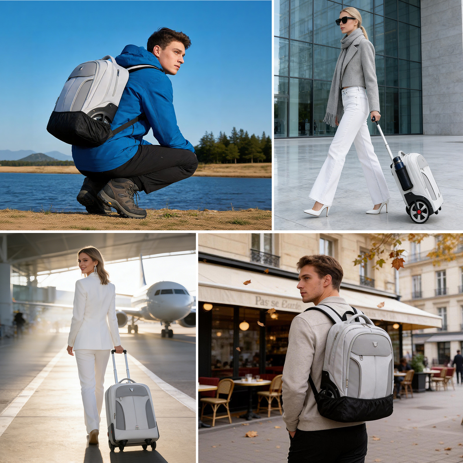 Rolling Luggage Backpack With  - Luggage Wheel Replacement reseña y precio