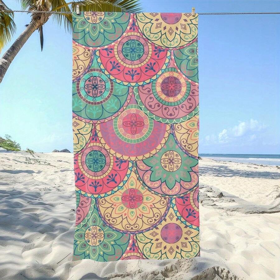 Vibrant Mandala Beach Towel Mi - Travel Towel Quick Dry reseña y precio