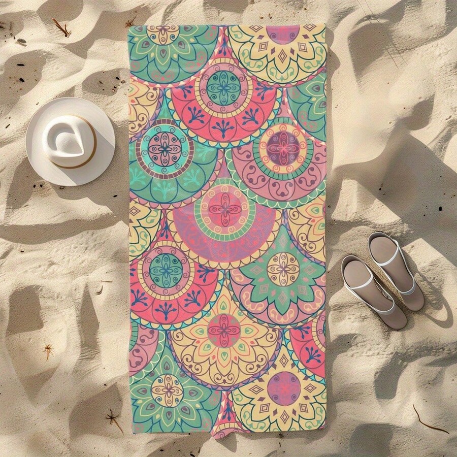 Vibrant Mandala Beach Towel Mi - Travel Towel Quick Dry reseña y precio