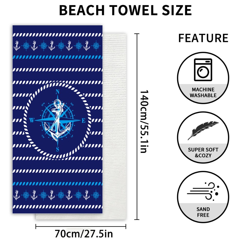 Anchor Beach Towel70x140CM Qui - Travel Towel Quick Dry reseña y precio