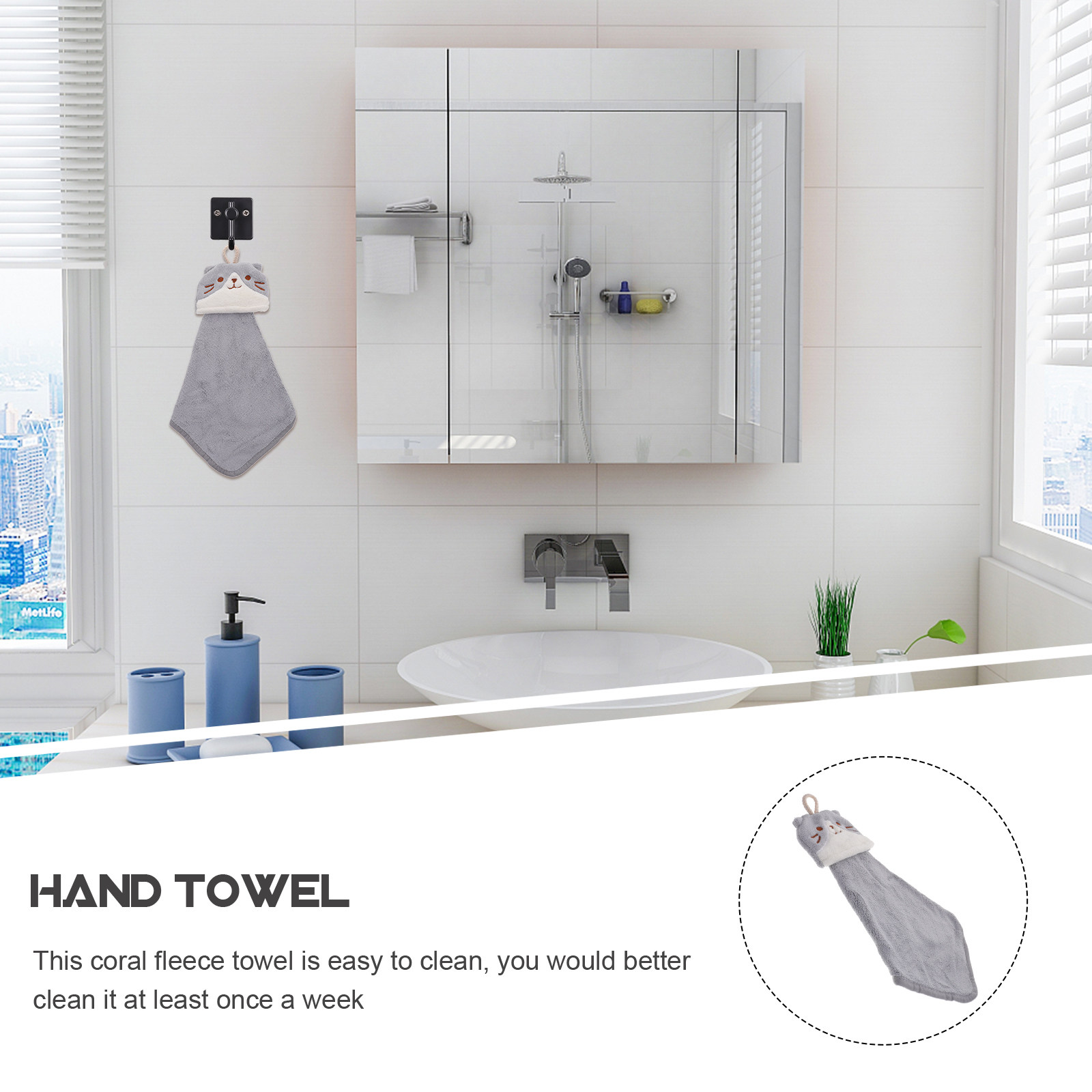 Hanging Coral Fleece Hand Towe - Travel Towel Quick Dry reseña y precio
