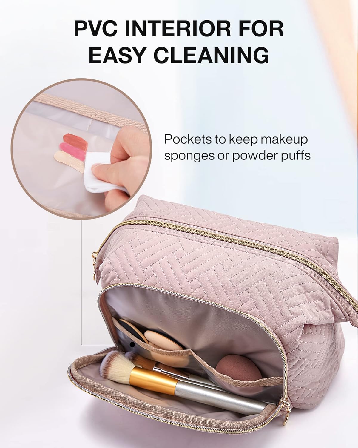 BAGSMART Travel Makeup Bag, Co - Travel Accessories Pouch For Women reseña y precio