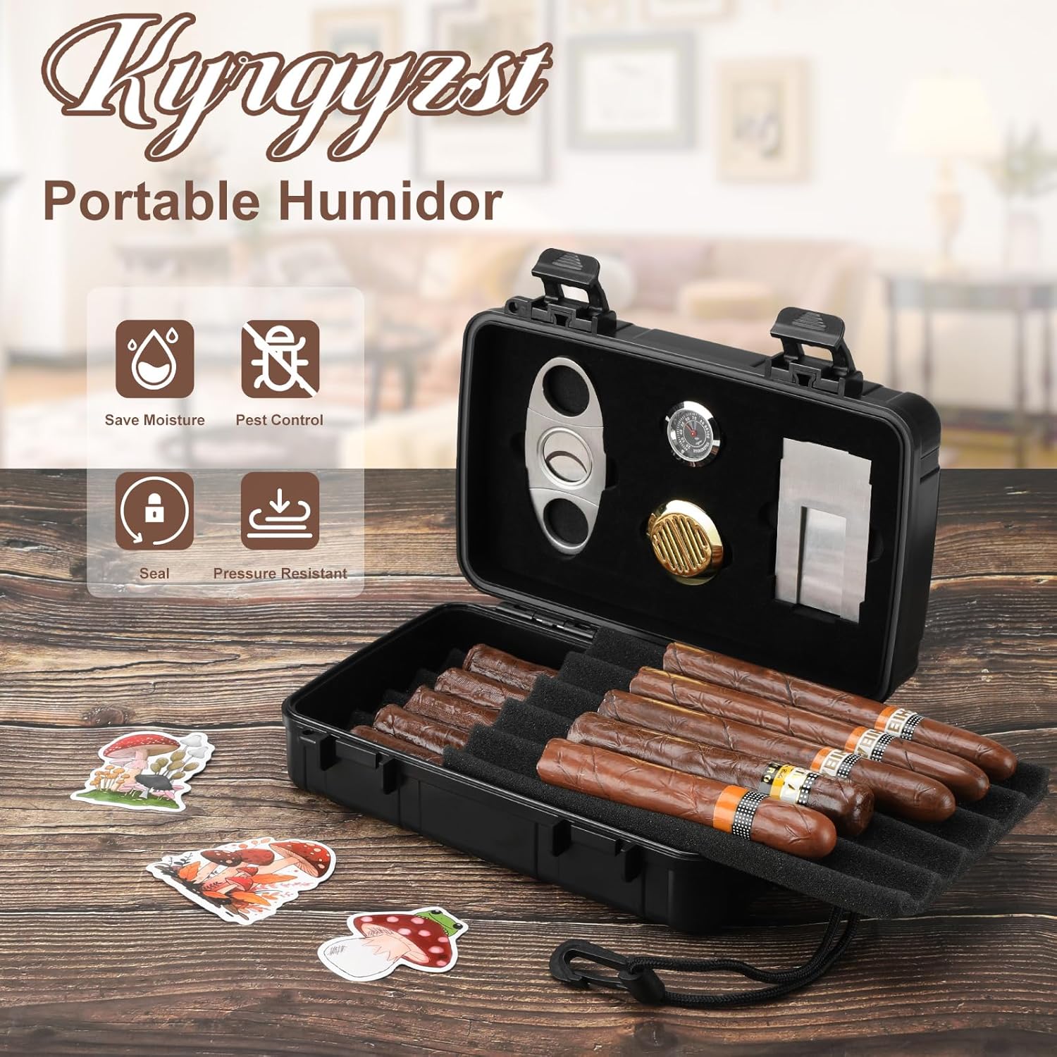 Portable Cigar Humidor Holds 1 - Travel Accessories reseña y precio