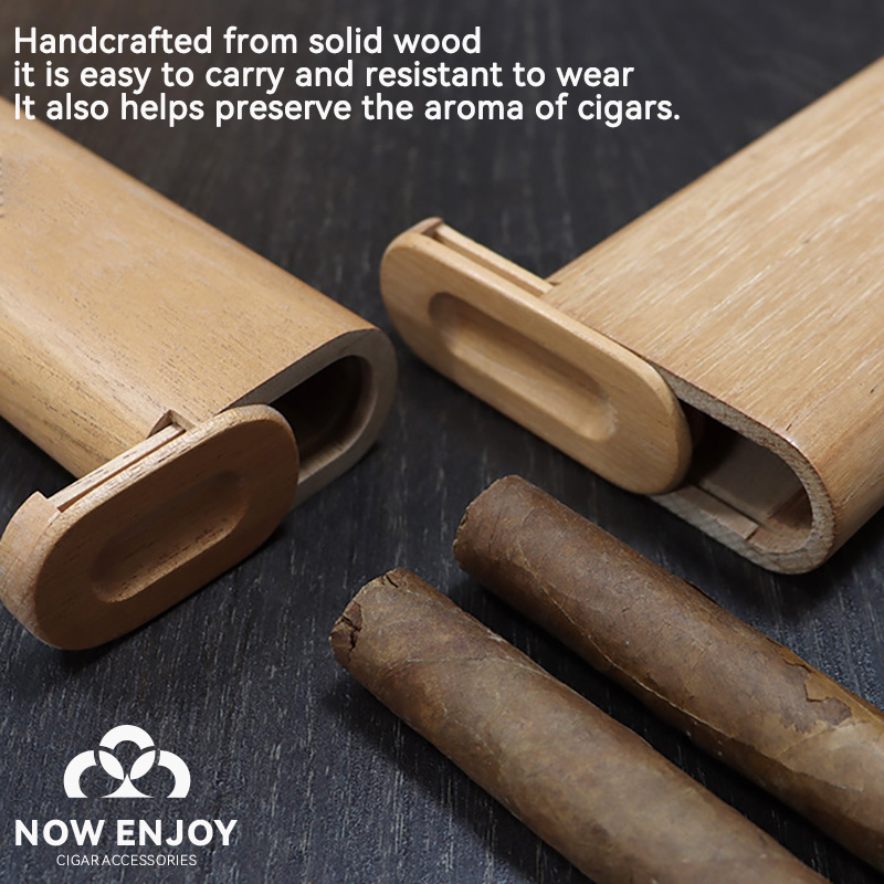 Portable Cigar Case Natural Ce - Travel Accessories reseña y precio