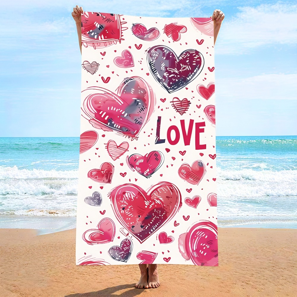 Heart Symbol Bath Towel 27x55i - Travel Towel Quick Dry reseña y precio