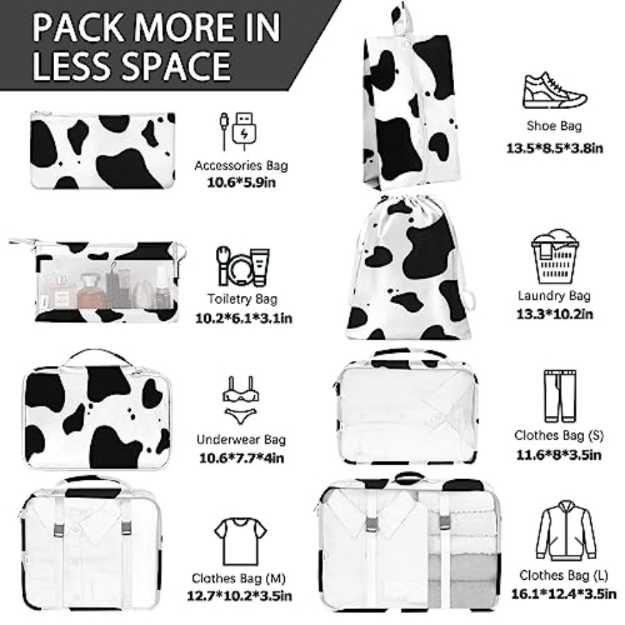 8 Set Packing Cubes for Travel - Travel Accessories Bag reseña y precio