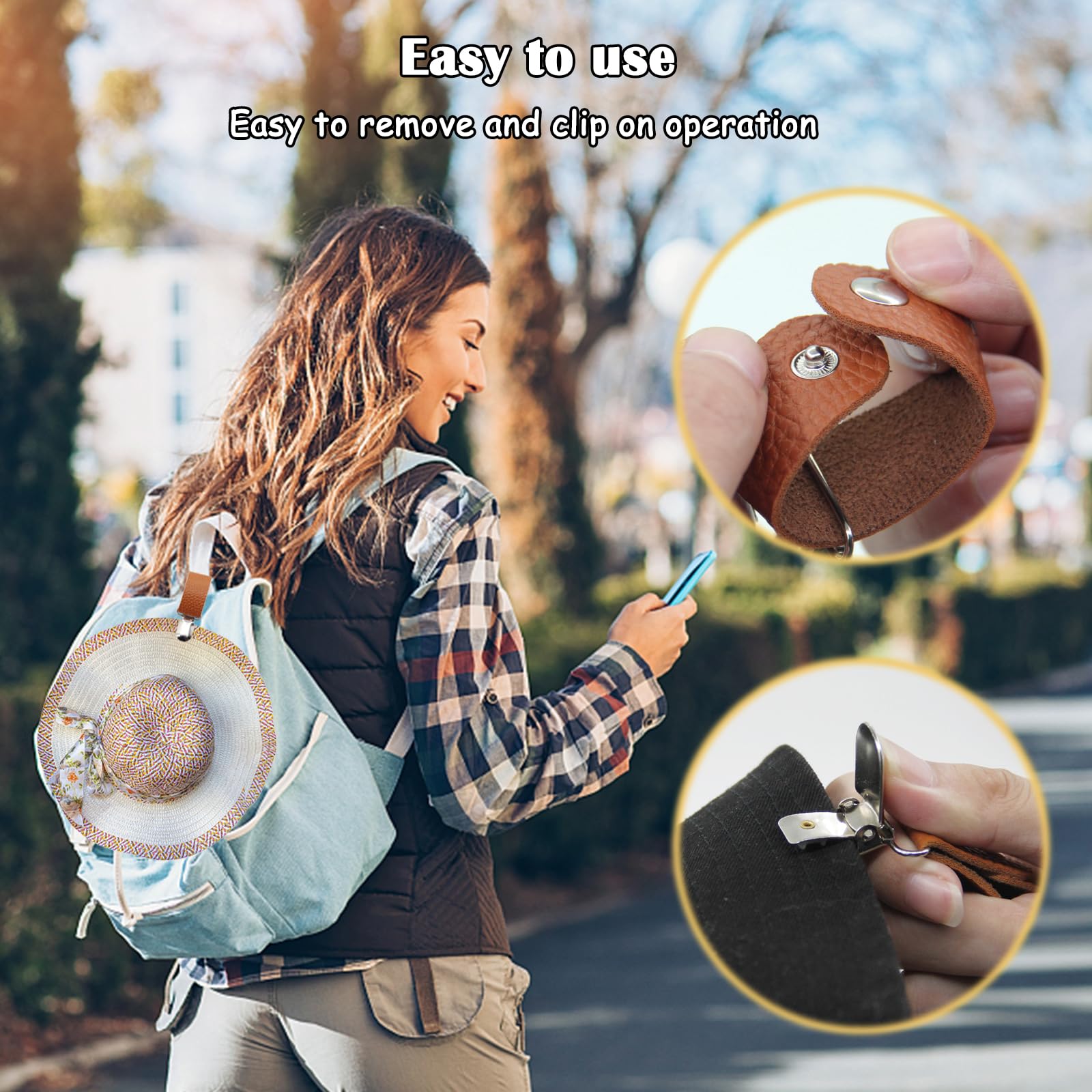 PU Leather Hat Clip for Travel - Travel Accessories Bag For Men reseña y precio