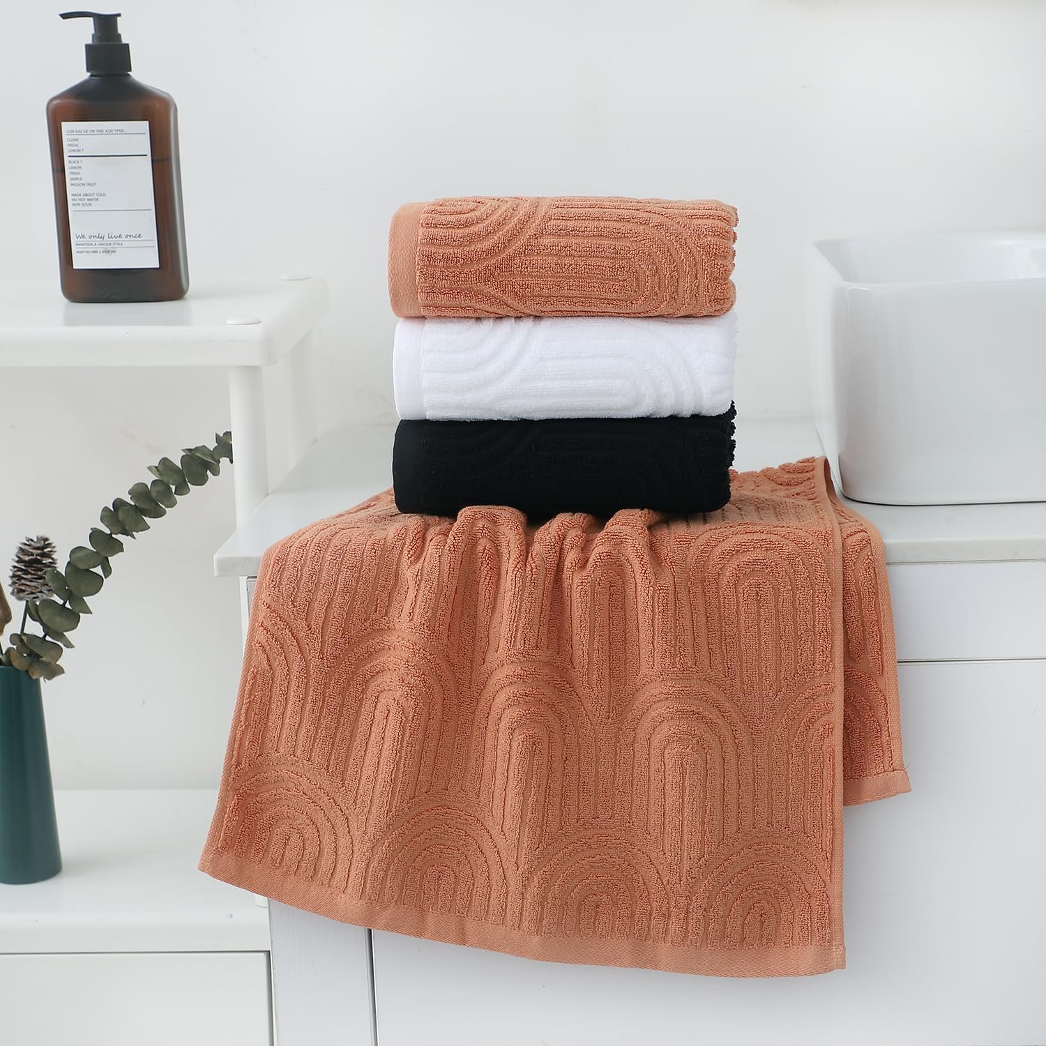 2 Pack Striped Cotton Bath Tow - Travel Towel Quick Dry reseña y precio