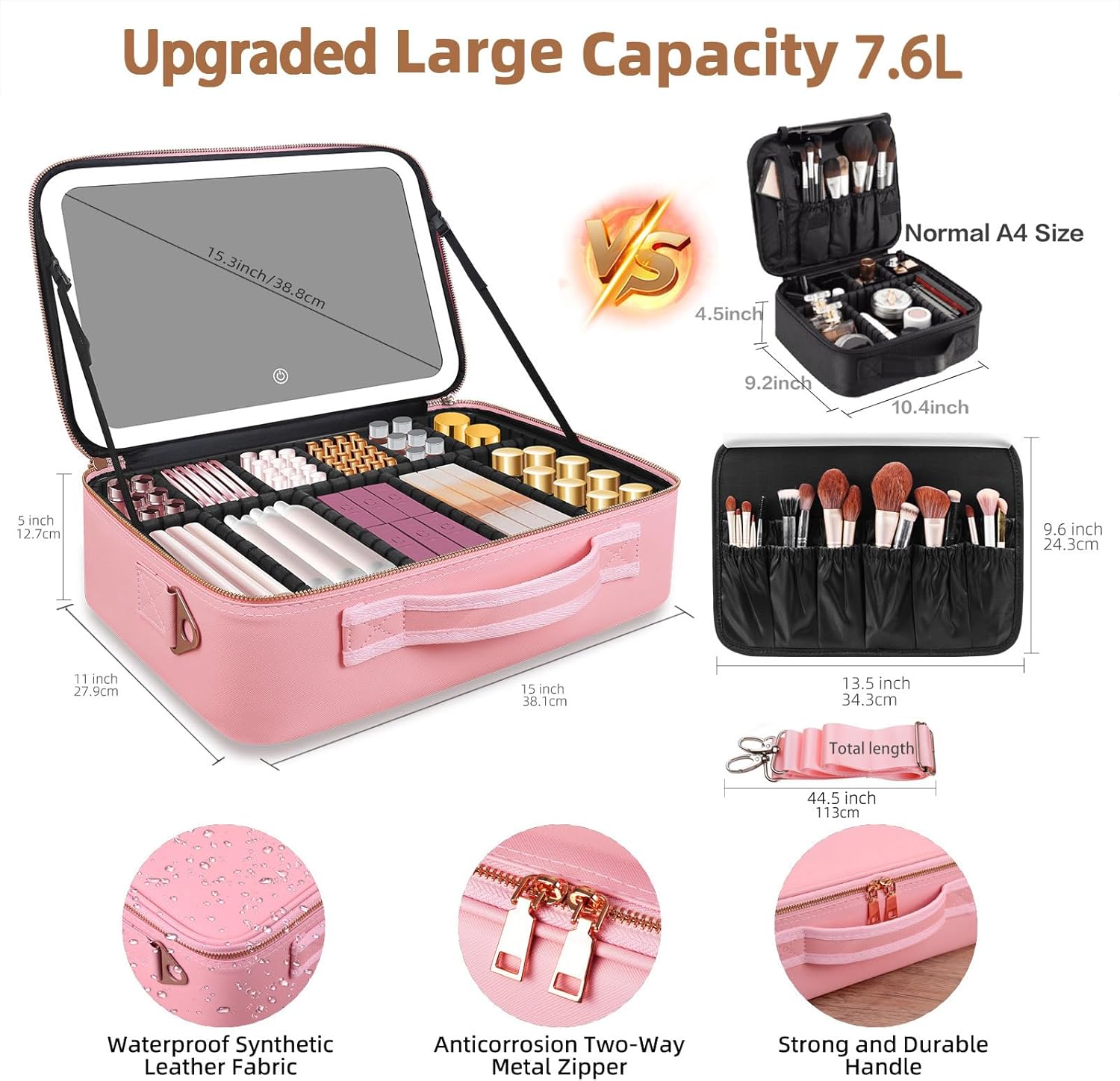 Large Capacity Makeup Bag 15'' - Travel Accessories Bag reseña y precio