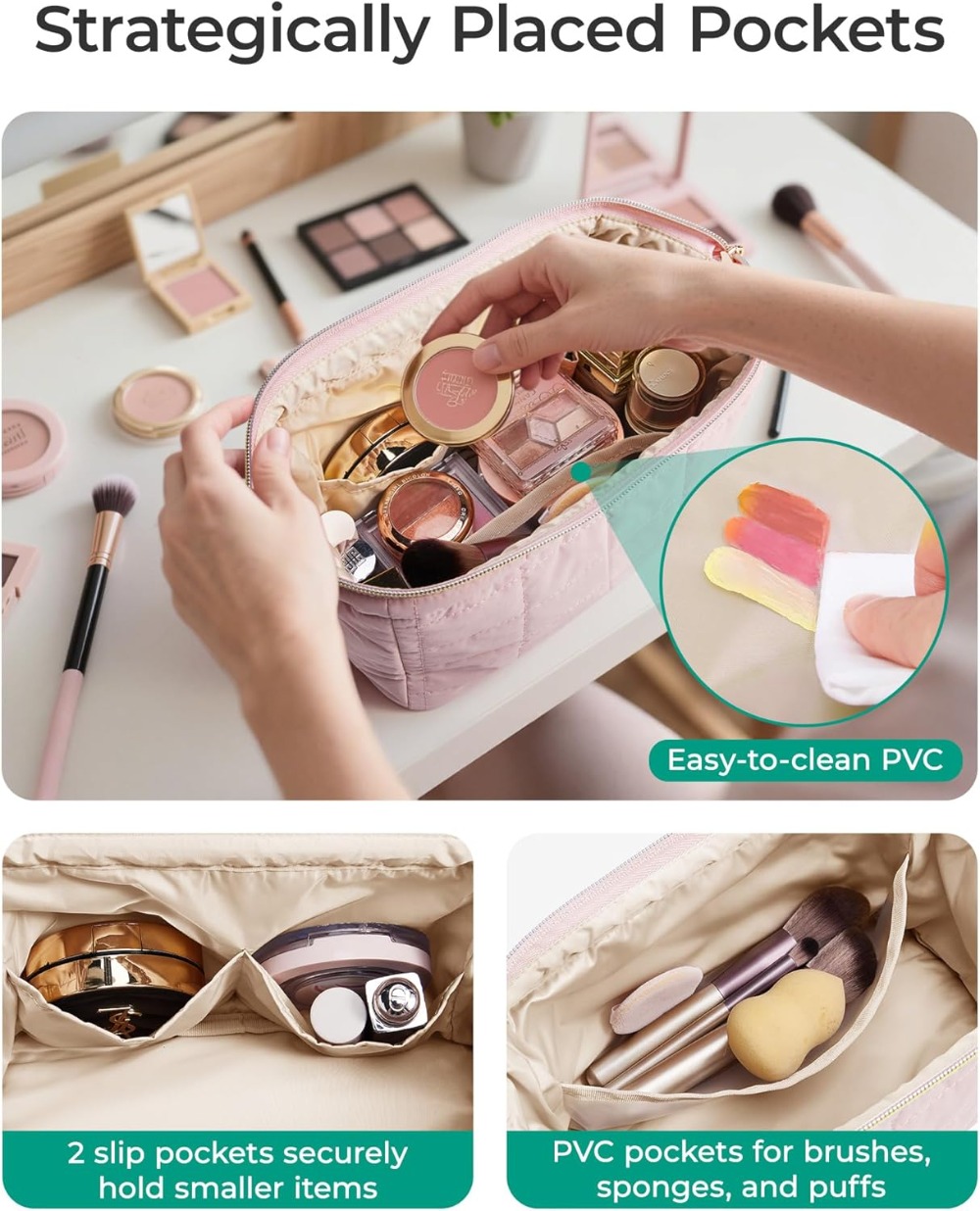 Puffy Makeup Bag Travel Toilet - Travel Accessories Bag reseña y precio